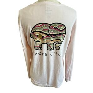 Ivory Ella Women’s Long Sleeve Blush Pink Tshirt Medium